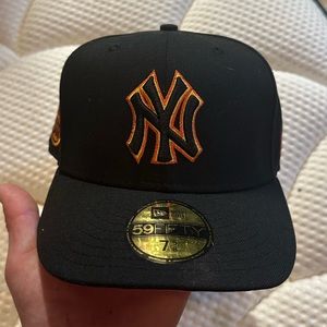 Yankees fitted 7 5/8 hat cap black and orange trick or treat